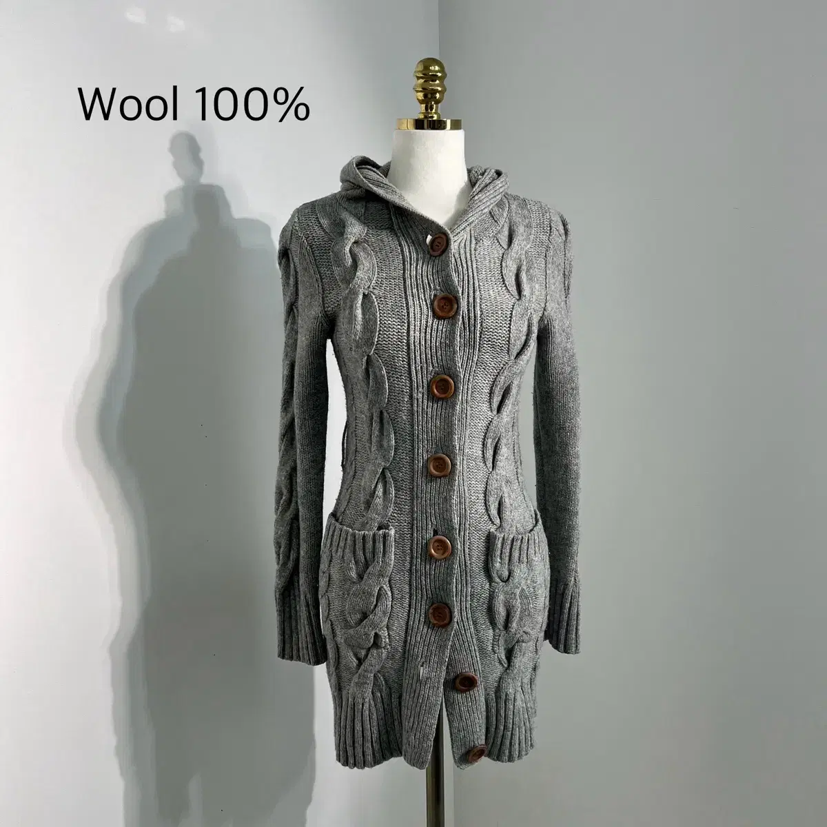 Jpn 울100% 롱니트가디건 wool 100%